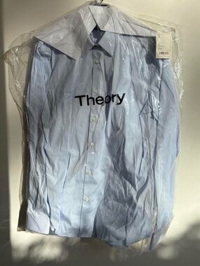 Theory blue button up shirt Size S